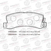 Колодки тормозные дисковые задние AVANTECH AV921