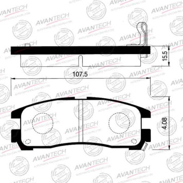 Колодки тормозные дисковые задние AVANTECH AV925