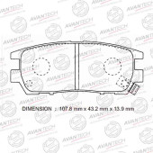 Колодки тормозные дисковые задние AVANTECH AV956