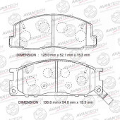 Колодки тормозные дисковые передние AVANTECH AV976