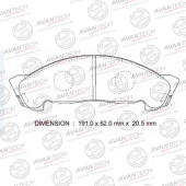 Колодки тормозные дисковые передние AVANTECH AV986