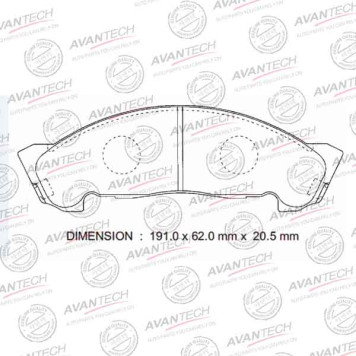 Колодки тормозные дисковые передние AVANTECH AV986