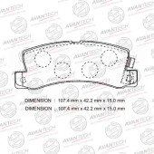 Колодки тормозные дисковые задние AVANTECH AV987