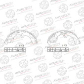 Колодки тормозные барабанные задние AVANTECH AVS0101