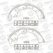 Колодки тормозные барабанные задние AVANTECH AVS0107