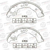 Колодки тормозные барабанные задние AVANTECH AVS0108