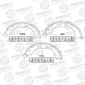 Колодки тормозные барабанные задние AVANTECH AVS0112