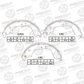 Колодки тормозные барабанные задние AVANTECH AVS0115