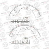 Колодки тормозные барабанные задние AVANTECH AVS0201