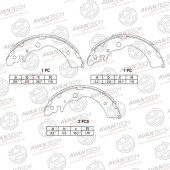Колодки тормозные барабанные задние AVANTECH AVS0202