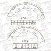 Колодки тормозные барабанные задние AVANTECH AVS0203