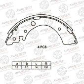 Колодки тормозные барабанные задние AVANTECH AVS0301