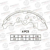 Колодки тормозные барабанные задние AVANTECH AVS0402