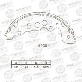 Колодки тормозные барабанные задние AVANTECH AVS0701