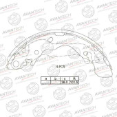 Колодки тормозные барабанные AVANTECH AVS1002