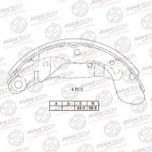 Колодки тормозные барабанные AVANTECH AVS1301