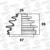 Пыльник привода AVANTECH BD0112