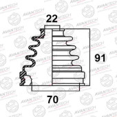 Пыльник привода AVANTECH BD0113