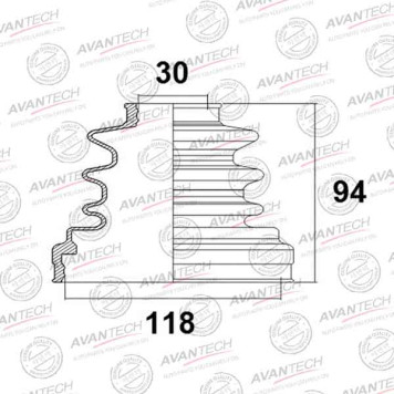 Пыльник привода AVANTECH BD0114