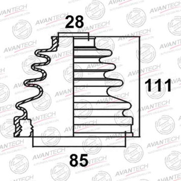 Пыльник привода AVANTECH BD0116