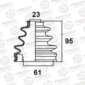 Пыльник привода AVANTECH BD0122