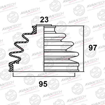 Пыльник привода AVANTECH BD0202