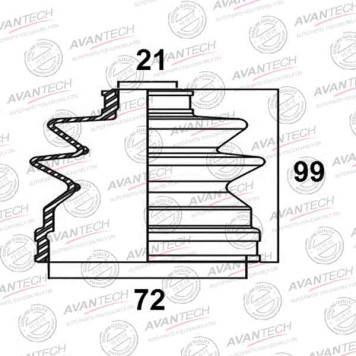 Пыльник привода AVANTECH BD0204
