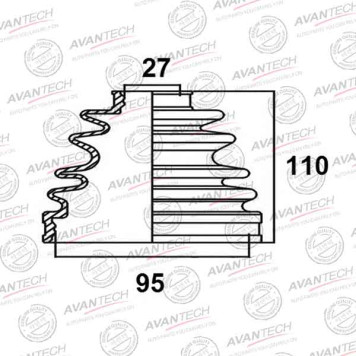 Пыльник привода AVANTECH BD0209