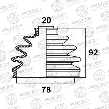 Пыльник привода AVANTECH BD0212