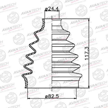 Пыльник привода внешний AVANTECH BD0222