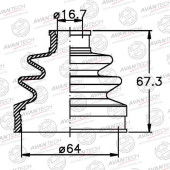 Пыльник привода AVANTECH BD0229