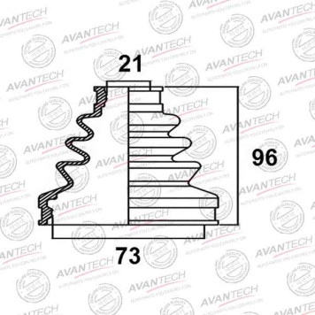 Пыльник привода AVANTECH BD0302