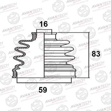 Пыльник привода AVANTECH BD0303