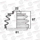 Пыльник привода AVANTECH BD0308