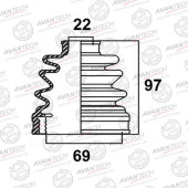 Пыльник привода AVANTECH BD0502