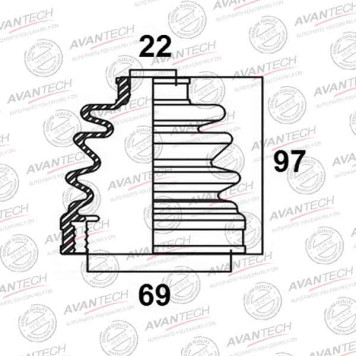 Пыльник привода AVANTECH BD0502