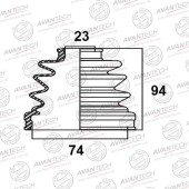 Пыльник привода AVANTECH BD0505