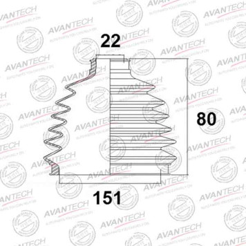 Пыльник привода AVANTECH BD0507
