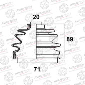 Пыльник привода AVANTECH BD0601