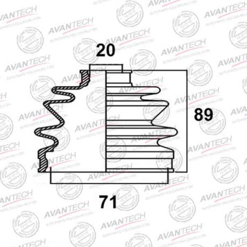 Пыльник привода AVANTECH BD0601