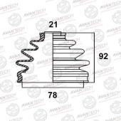 Пыльник привода AVANTECH BD0605