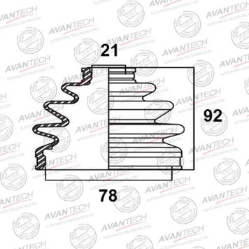 Пыльник привода AVANTECH BD0605