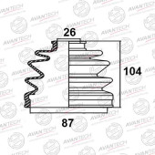 Пыльник привода AVANTECH BD0801