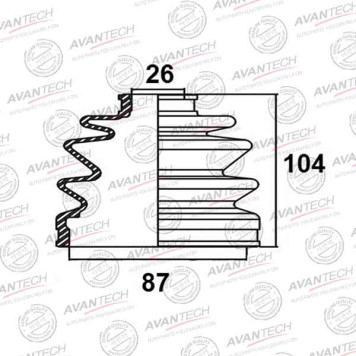 Пыльник привода AVANTECH BD0801