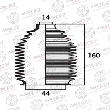 Пыльник рулевой системы AVANTECH BS0101