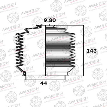 Пыльник рулевой системы AVANTECH BS0104