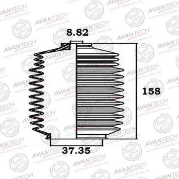 Пыльник рулевой системы AVANTECH BS0201