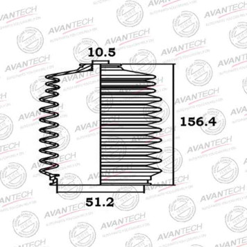 Пыльник рулевой системы AVANTECH BS0203