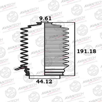 Пыльник рулевой системы AVANTECH BS0301