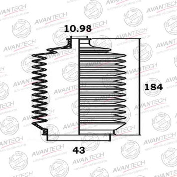 Пыльник рулевой системы AVANTECH BS0501